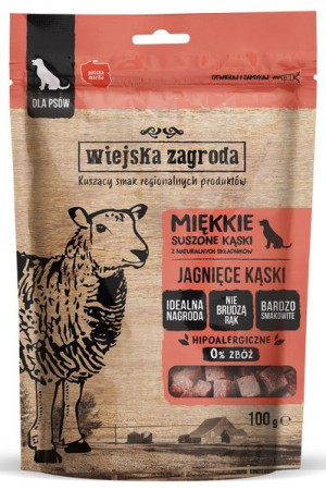 WIEJSKA ZAGRODA PIES Przysmaki Suszone Kąski Jagnięcina 100g