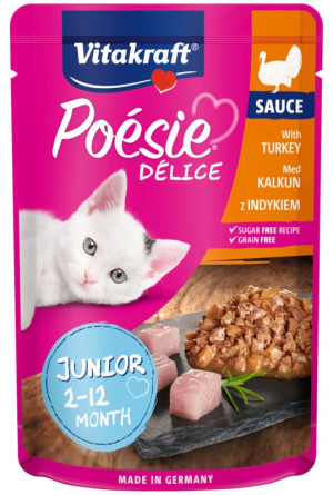 POESIE DELICE SAUCE Junior dla kota - Indyk w sosie 85g (saszetka)