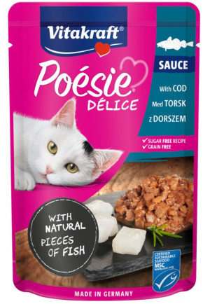 POESIE DELICE SAUCE dla kota - Dorsz w sosie 85g (saszetka)