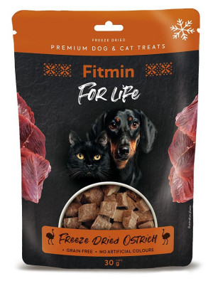 FITMIN For Life Freeze Dried Ostrich dla psa i kota 30g