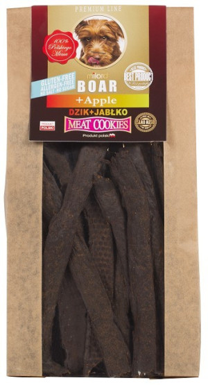 MILORD Meat Cookies - Suszone mięsne ciastka - Dzik z Jabłkiem 80g