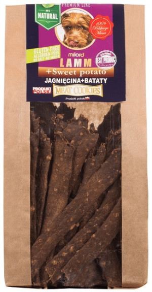 MILORD Meat Cookies - Suszone mięsne ciastka - Jagnięcina z Batatem 80g