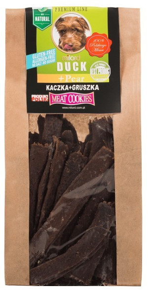 MILORD Meat Cookies - Suszone mięsne ciastka - Kaczka z Gruszką 80g
