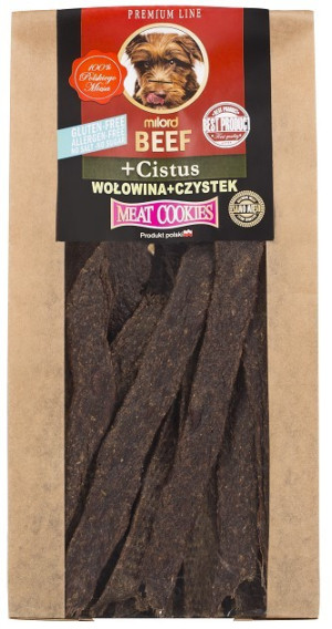 MILORD Meat Cookies - Suszone mięsne ciastka - Wołowina z Czystkiem 80g