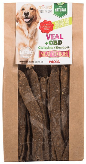 MILORD Meat Cookies - Suszone mięsne ciastka - Cielęcina z Konopią CBD 80g