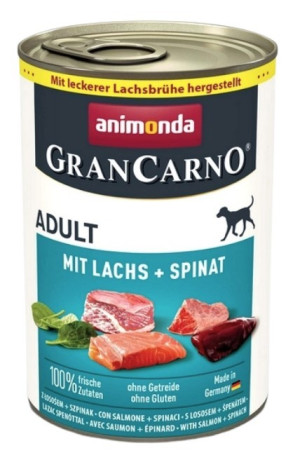 ANIMONDA PIES GranCarno Adult Łosoś ze szpinakiem 400g