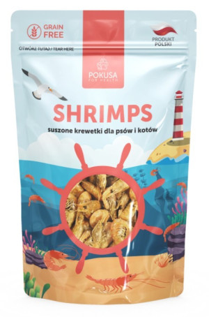 POKUSA Shrimps - suszone krewetki dla psów i kotów 40g