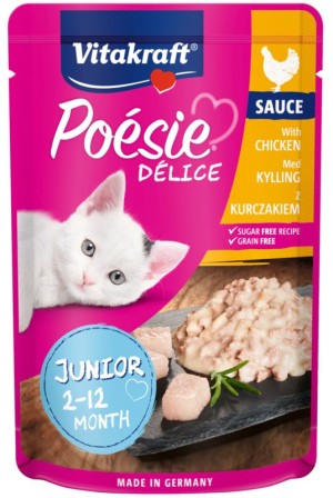 POESIE DELICE SAUCE Junior dla kota - Kurczak w sosie 85g (saszetka)