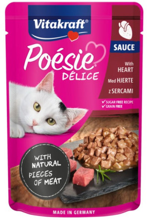 POESIE DELICE SAUCE dla kota - Serca w sosie 85g (saszetka)