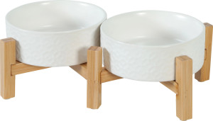 ZOLUX KERAMO DUO Miska ceramiczna - biały 2x 300 ml