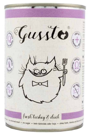 GUSSTO Cat - Fresh Turkey and Duck (puszka) 200g
