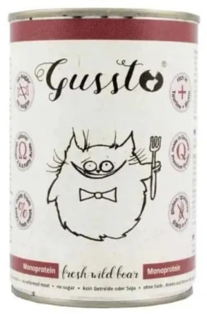 GUSSTO Cat - Fresh Wild Boar (puszka) 200g