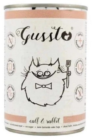 GUSSTO Cat - Fresh Calf and Rabbit (puszka) 200g