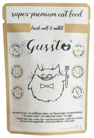 GUSSTO Cat - Fresh Calf and Rabbit 85g (saszetka)