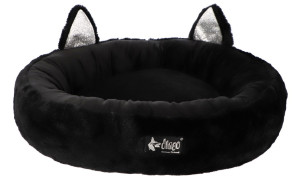 DINGO HugMe Legowisko z uszami 50 cm - czarne