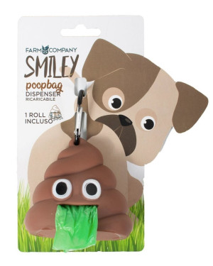 FARM COMPANY Pojemnik Poopbag Smiley na woreczki + 20 woreczków