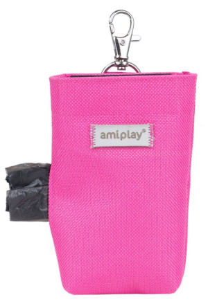 AMIPLAY Torebka na worki do odchodów Samba - Różowa