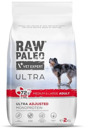 RAW PALEO Ultra Beef Medium and Large Adult 2 kg