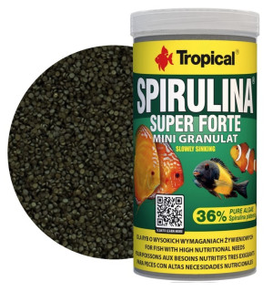 TROPICAL Super Spirulina Forte Mini Granulat - pokarm roślinny dla ryb 100ml / 56g