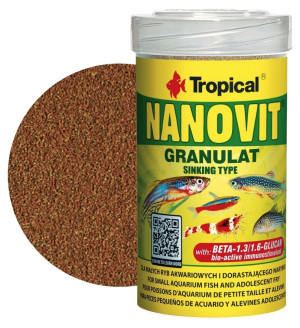 TROPICAL Nanovit Granulat - pokarm dla małych ryb akwariowychi narybku 10g