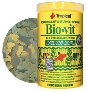 TROPICAL Bio-Vit - Pokarm dla ryb w formie płatków 1000ml / 200g (puszka)