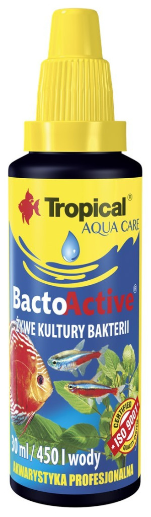 TROPICAL Bacto-Active - żywe kultury bakterii do akwarium słodkowodnego i morskiego 30ml
