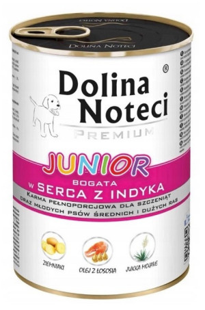 DOLINA NOTECI Premium Junior - serca z indyka 400g