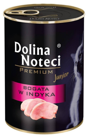 DOLINA NOTECI Premium dla kota Junior / Kitten - Bogata w indyka 400g 12x 400g