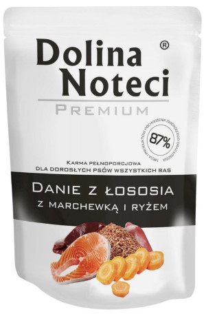 DOLINA NOTECI Danie dla Psa Łosoś z Marchewką i Ryżem (saszetka) 300g