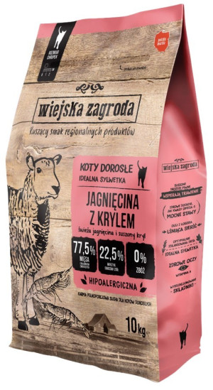 WIEJSKA ZAGRODA dla kota - Jagnięcina z krylem 400g