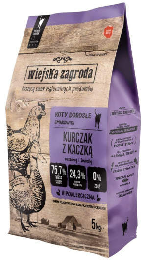 WIEJSKA ZAGRODA dla kota - Kurczak z kaczką 400g