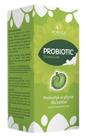 POKUSA GreenLine Probiotic probiotyk w płynie dla kotów 100 ml