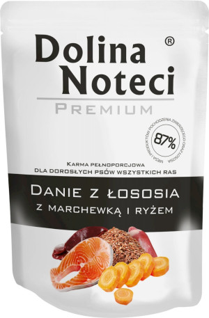DOLINA NOTECI Danie dla małych ras - Łosoś z Marchewką (saszetka) 100g