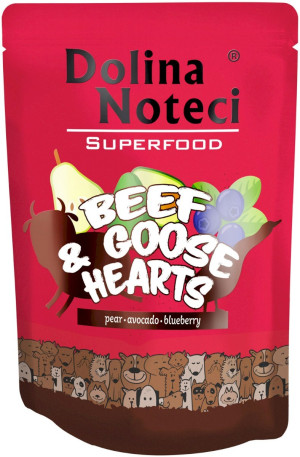 DOLINA NOTECI Superfood dla Psa Wołowina i Serca Gęsi (saszetka) 300g