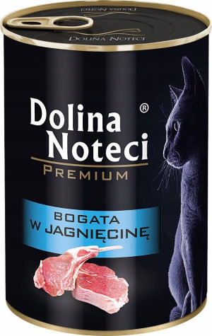 DOLINA NOTECI Premium dla kota - Bogata w jagnięcinę 400g 12x 400g