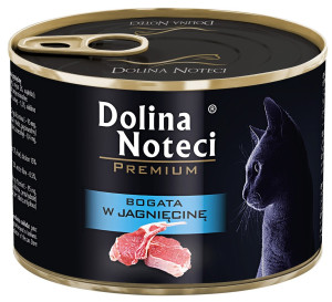DOLINA NOTECI Premium dla kota - Bogata w jagnięcinę 185g 12x 185g