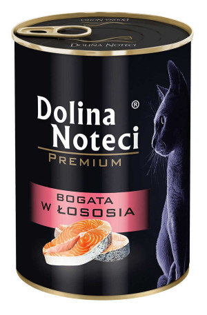 DOLINA NOTECI Premium dla kota - Bogata w łososia 400g 12x 400g