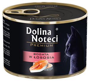 DOLINA NOTECI Premium dla kota - Bogata w łososia 185g 12x 185g