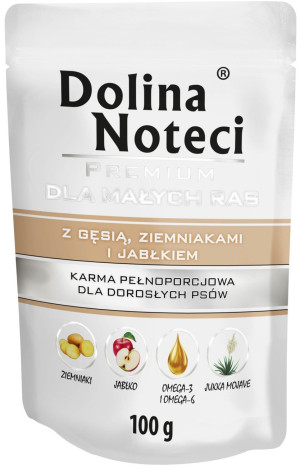 DOLINA NOTECI Premium Małe Rasy - Gęś z ziemniakami i jabłkiem (saszetka) 100g