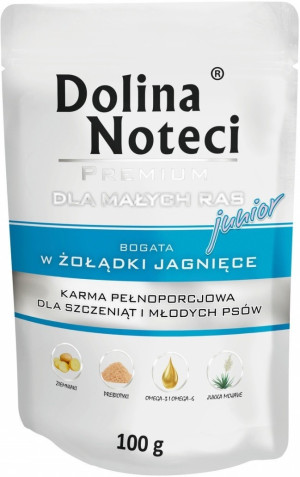 DOLINA NOTECI Premium Małe Rasy Junior - żołądki jagnięce (saszetka) 100g