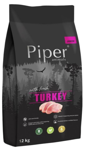DOLINA NOTECI PIPER Junior z indykiem dla szczeniąt 12kg