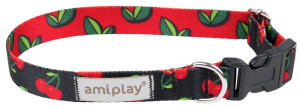 AMIPLAY Obroża regulowana BeHappy - Cherry L