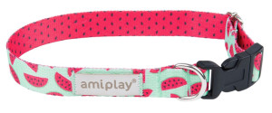 AMIPLAY Obroża regulowana BeHappy - Watermelon S