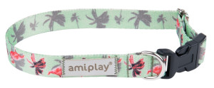 AMIPLAY Obroża regulowana BeHappy - Flamingo L