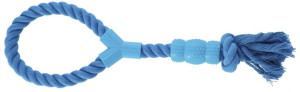 DINGO Sznur z Gryzakiem Denta Fresh 41 cm - niebieski