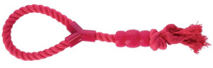 DINGO Sznur z Gryzakiem Denta Fresh 41 cm - różowy
