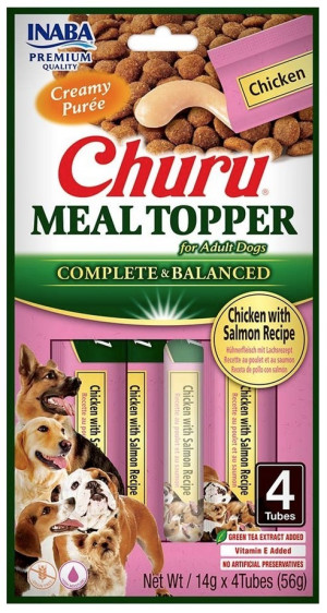 INABA DOG Meal Topper Chicken with Salmon Recipe 4x 14g (56g)