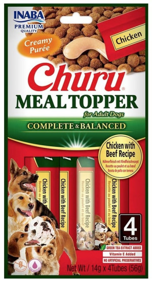 INABA DOG Meal Topper Chicken with Beef Recipe 4x 14g (56g)