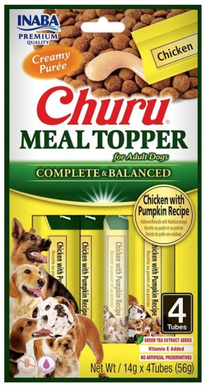 INABA DOG Meal Topper Chicken with Pumpkin Recipe 4x 14g (56g)
