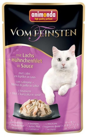ANIMONDA Cat Vom Feinsten Adult z łososiem i filetem z kurczaka w sosie 50g (saszetka)